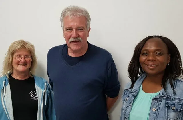 Gruppenfoto von Hanni Lamken, Thomas Borker und Bibiane Bendaio