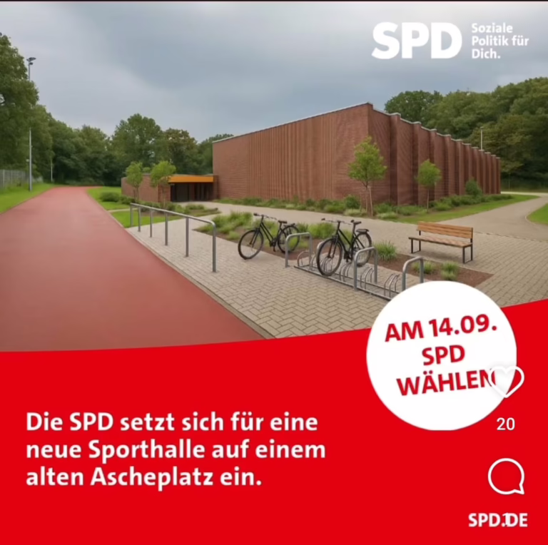 Sporthalle statt Ascheplatz in Kinderhaus