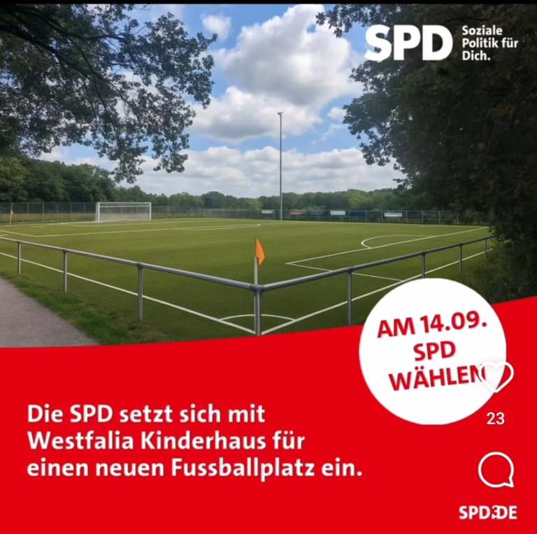 Ein möglicher neuer Fußballplatz in Kinderhaus